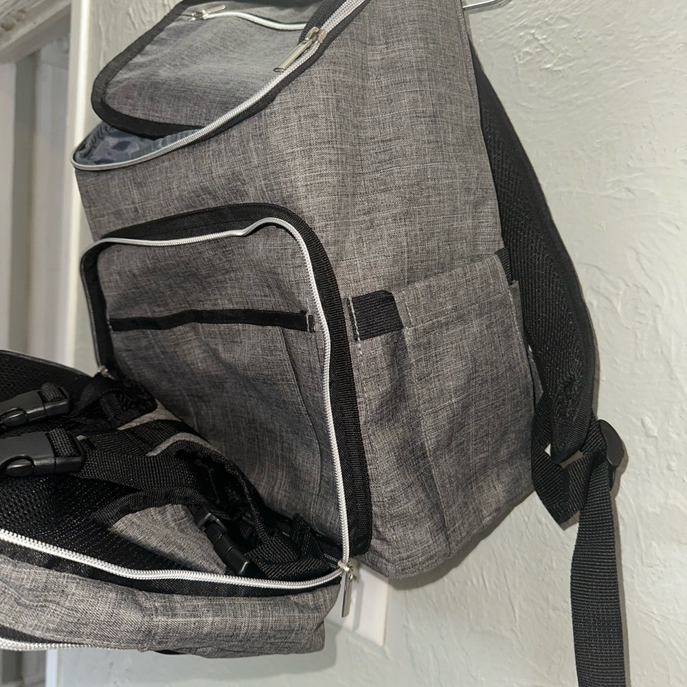 EUC! Two-in-One Dog Travel Backpack - Gray - Picture 6 of 12